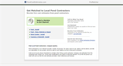 Desktop Screenshot of pondcostestimates.com