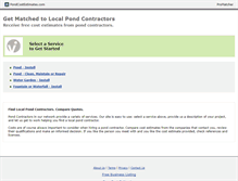 Tablet Screenshot of pondcostestimates.com